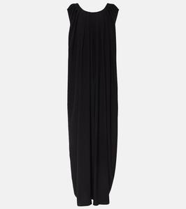 Длинное платье из плиссированного шелка Fforme, черный