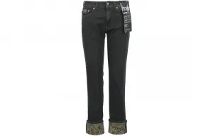 VERSACE JEANS COUTURE Джинсы Men's Black Moderate Straight Fit