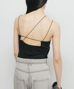 Асимметричная майка с чашечками Kbf, цвет Black