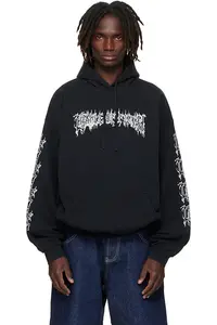 Оверсайз худи с логотипом Cradle of Filth Vetements, черный
