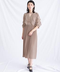 Свадебное платье с оборками и вырезом-«замочной скважиной», платье для гостьи на торжественном мероприятии или встрече выпускников Pourvous, цвет Greige