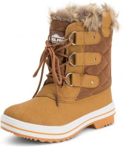Женские зимние ботинки POLAR, стеганые, короткие, для снега и дождя, теплые и водонепроницаемые, Tan