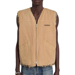 Безрукавка с отделкой из искусственного меха MM6 Maison Margiela, бежевый