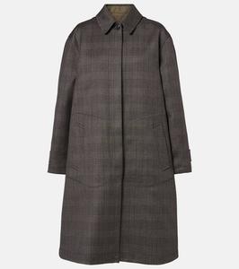 Паломар реверсивное пальто из шерсти и шелка The Row, Black/Light Brown