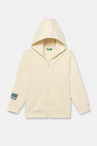 Детская хлопковая толстовка United Colors Of Benetton, бежевый