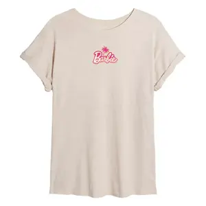 Футболка с пальмой оверсайз для подростков Barbie, бежевый