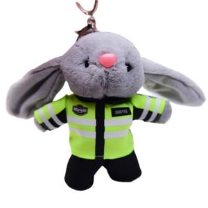 Полицейский медведь, брелок плюшевый мишка кукла подвеска 14 см высота Mise