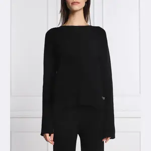 Шерстяной свитер обычного кроя с добавлением кашемира Twin-Set, черный