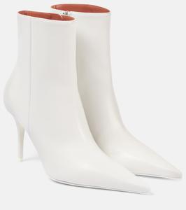 Барбара 90 кожаные ботинки Amina Muaddi, белый