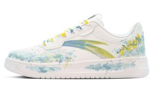 ANTA Скользостойкие амортизирующие износостойкие низкие скейтборд кроссовки men's белый синий желтый