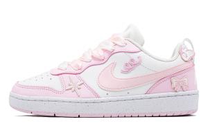 Детские скейтерские кроссовки Court Borough для младших школьников Nike, белый/розовый