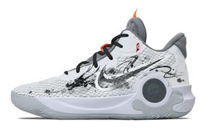 Кроссовки баскетбольные Nike KD Trey 5 IX Unisex Mid Top Black/White/Gray/Red, светло-серый