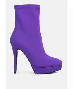Ботильоны Patotie на высоком каблуке из лайкры London Rag, фиолетовый