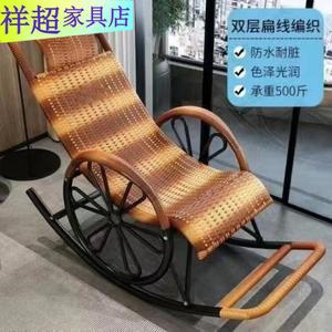 Vinoya Кресло-качалка из ротанга для улицы, широкое, цвет tiger skin