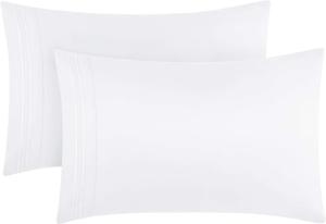 Mellanni Набор наволочек Mellanni Luxury из мягкой микрофибры с устойчивостью к сминанию, выцветанию и пятнам White
