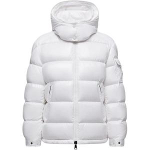 Moncler Майре Короткая Куртка с Капюшоном, Gray White