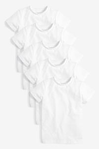 Комплект из 5 розовых футболок с цветочным принтом и короткими рукавами Next, белый