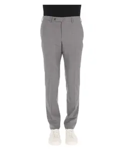 Узкие серые шерстяные брюки Pt Torino, серый