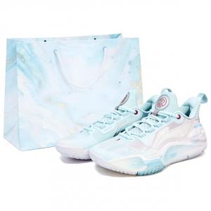 Кроссовки Li Ning Speed 9 с амортизацией, противоскользящей и износостойкой подошвой, низкие, унисекс, розово-голубые