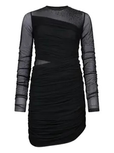 Мини-платье из тюля с длинными рукавами Liu Jo, черный