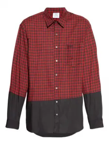 Клетчатая двуцветная рубашка Vetements, красный