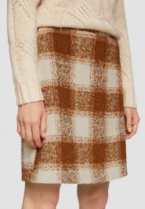 Юбка А-силуэта MIT PEPITA MUSTER s.Oliver, бежевый