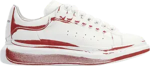 Кроссовки Alexander McQueen Oversized Sneaker 'Stamped - White Lust Red', белый