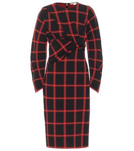 Платье миди в клетку Stella McCartney, Black Red