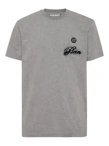 Футболка с вышитым логотипом Philipp Plein, серый
