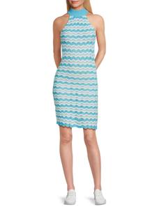 Мини-платье Sadie волнистой вязки с бретелькой на бретельках Noisy May, цвет River Blue