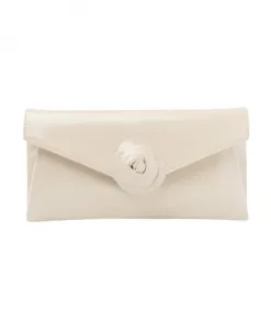 Розовая сумочка-клатч с аппликацией Twentyfour, белый