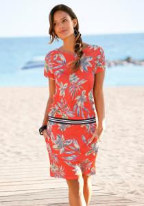 LASCANA Женское платье с тропическим принтом, цвет red printed