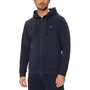 Толстовка с молнией и нашивкой с логотипом Boss HUGO BOSS, темно-синяя
