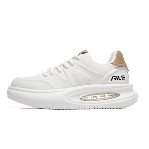 Philharmonic Мужские противоскользящие кросcовки для скейтбординга с амортизацией низкие бело-коричневые, цвет White Brown