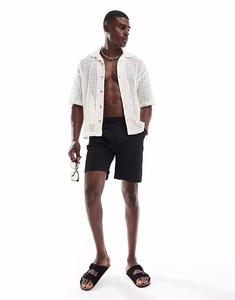 Текстурированные шорты Brave Soul черного цвета