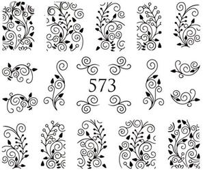 Водные наклейки для ногтей - №573, Raisin