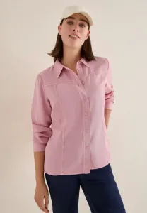 Блузка с цветной каймой на пуговицах Cecil, Rosa