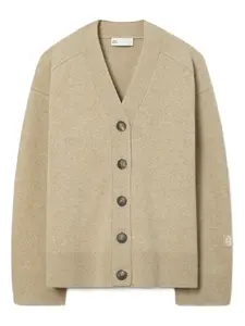 Кардиган на пуговицах Tory Burch, нейтральный