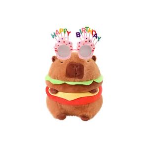 Плюшевая игрушка капибара гамбург 25 см высота CHUNTUSHU
