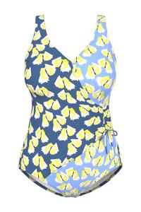 Треугольный купальник Ulla Popken, синий/голубой/желтый