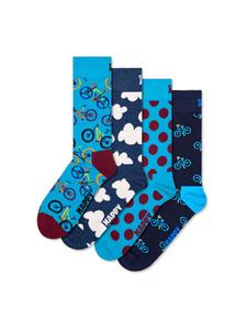 Happy Socks Набор из 4 велосипедных носков синего цвета