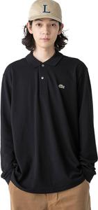 Официальная поло-рубашка Lacoste Original Fit с длинным рукавом, модель L1312, черный