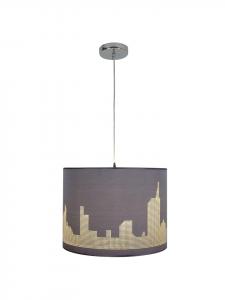 Näve Подвесной светильник "Манхэттен" серого цвета - (Д)40 см x (Ш)40 см x (В)120 см