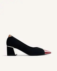 Женские туфли-лодочки с замшевой отделкой и лакированным мыском Gioseppo, черный