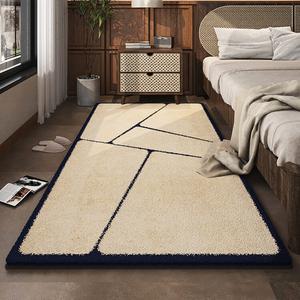 AOVOC Ковер 140х200 см для спальни/гостиной в японском минималистском стиле, из искусственной овчины, толстый напольный коврик