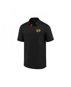 Мужское поло Performance Chicago Blackhawks в раздевалке Majestic, черный