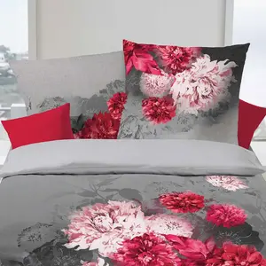 Двустороннее постельное белье Dream Sleep Flannel Flamenco 155x220 см + 80x80 см Traumschlaf