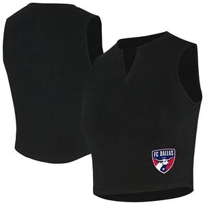 Женский черный кроп-топ concepts sport fc dallas market tri-blend Unbranded