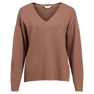 Свитер Object Reynard v neck, коричневый