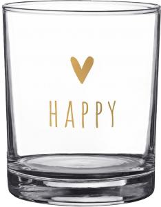 Стакан для воды Clayre & Eef 230 мл стеклянное сердце Clayre&Eef, прозрачный